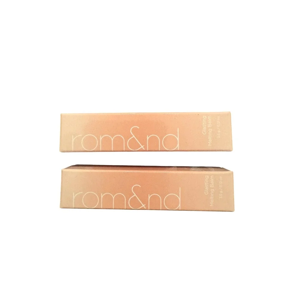 Rom&nd Glasting Melting Balm 10 Nu Beige Korean Lip Tint Vegan 3.5g Set of 2